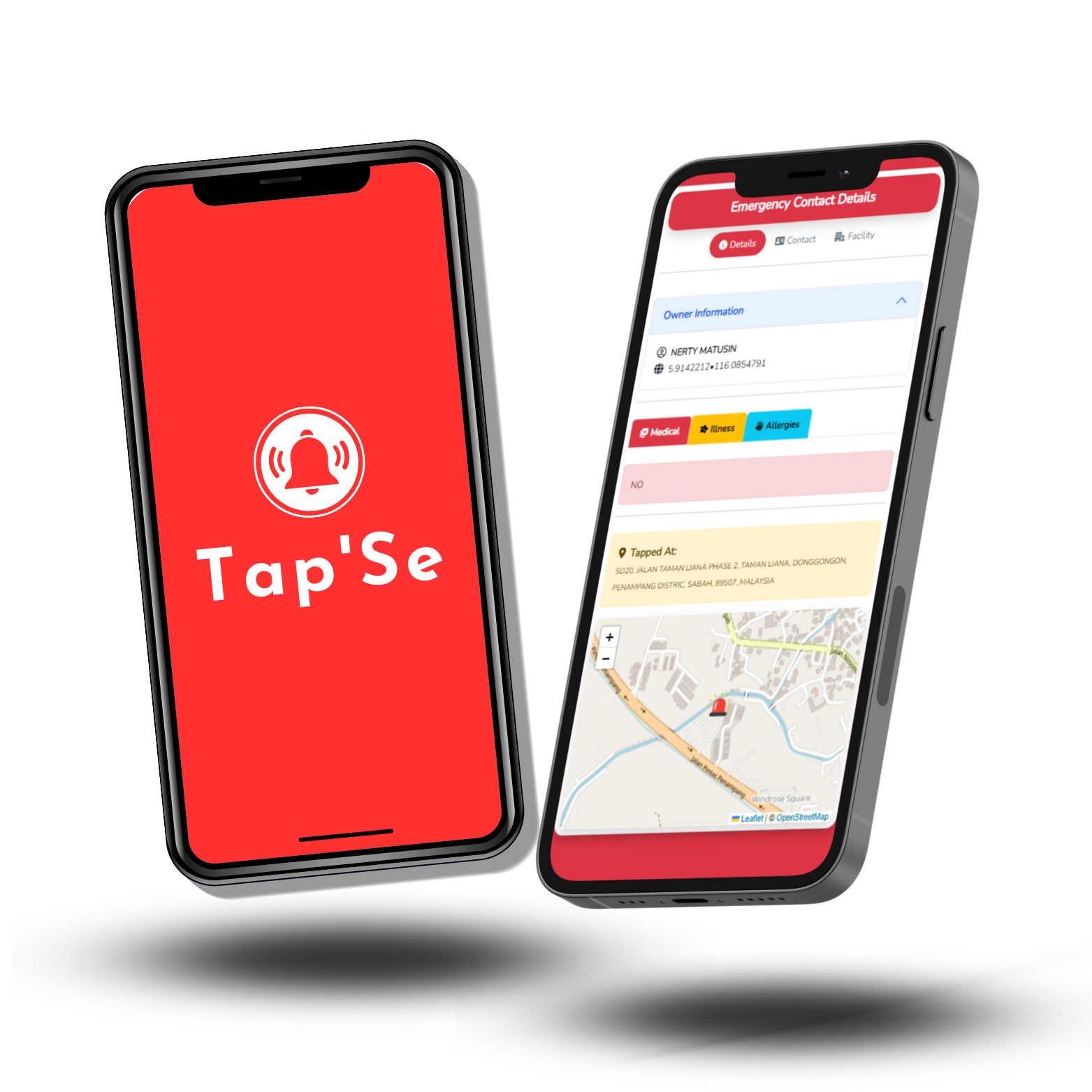 Tap'Se on phone